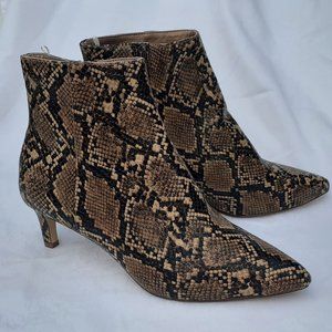 H&M Faux Snake Skin Stiletto Booties Size 9.5 US/41 Euro